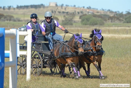 Lawrie Tyas competing in Pony Pairs marathon