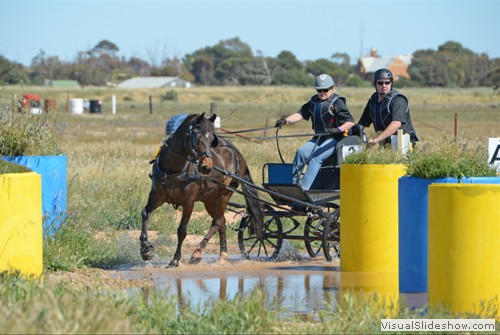 Ree Tyas competing in Novice Big Pony marathon
