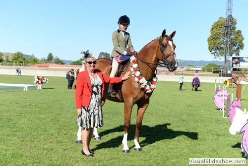 Elle Griffiths on Child�s Large Show Hunter Hack of the Year �Ballantyne Godsend� 