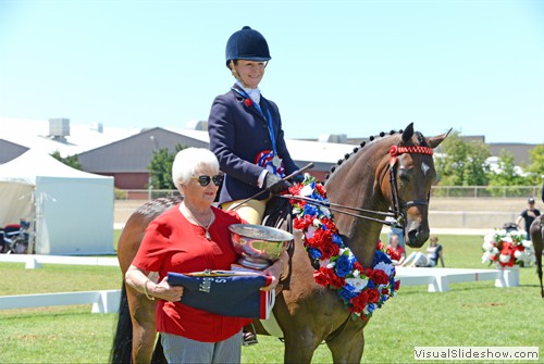 Charlotte Hunt on Large Show Pony of the Year �Argyl Secret Spirit� 